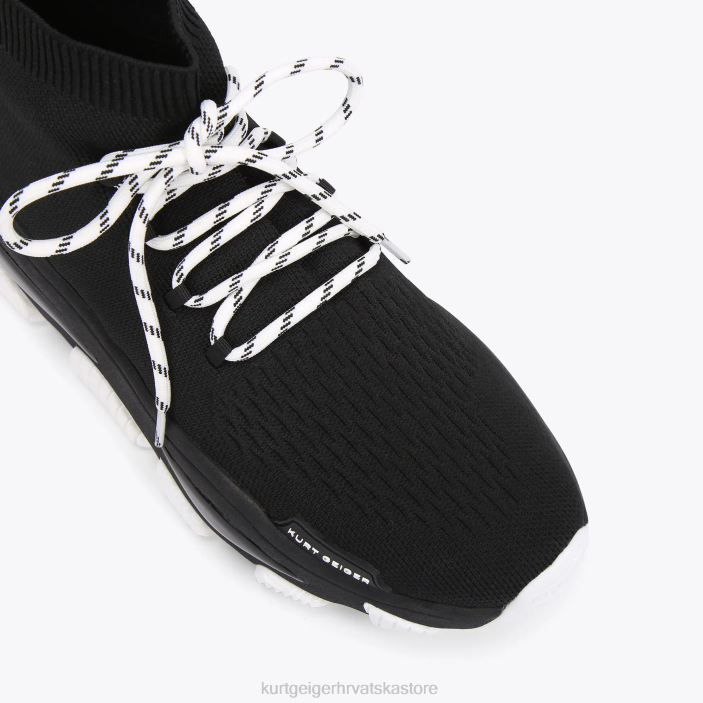 Kurt Geiger muškarci londonska lettie pletena čipka 82TJ610 | obuća crno bijeli