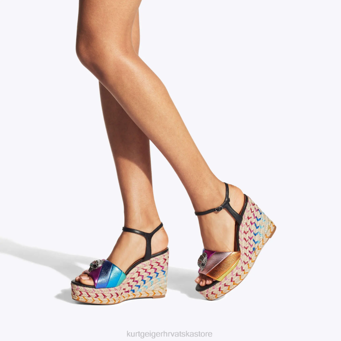 Kurt Geiger žene Londonske espadrile Kensington 105 82TJ220 | obuća crna kombinacija