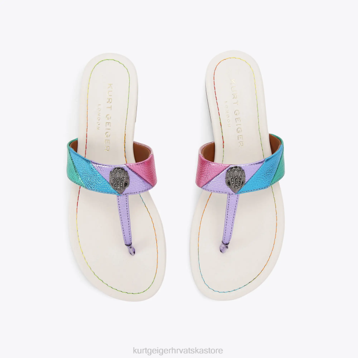 Kurt Geiger žene londonska kensington sandala s t-barom 82TJ228 | obuća kombinacija metala