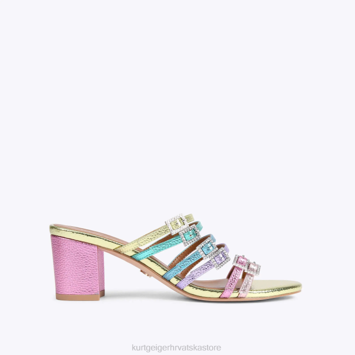 Kurt Geiger žene londonska pierra block mazga 82TJ192 | obuća kombinacija metala