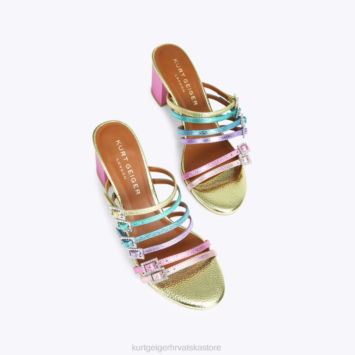 Kurt Geiger žene londonska pierra block mazga 82TJ192 | obuća kombinacija metala