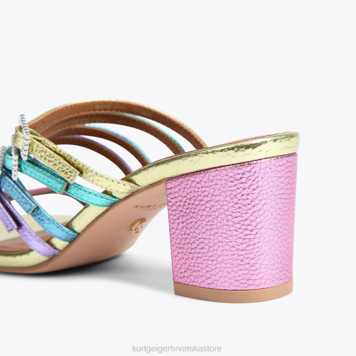 Kurt Geiger žene londonska pierra block mazga 82TJ192 | obuća kombinacija metala