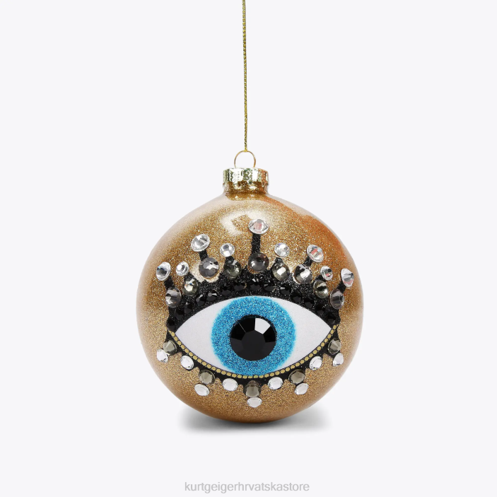 Kurt Geiger žene londonsko oko božićni ukras 82TJ519 | pribor zlato