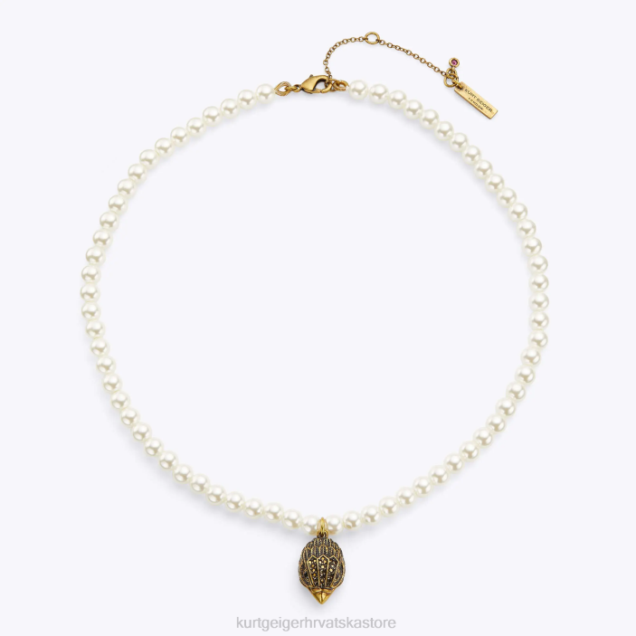 Kurt Geiger žene biserna ogrlica s londonskim orlom 82TJ570 | pribor bijela