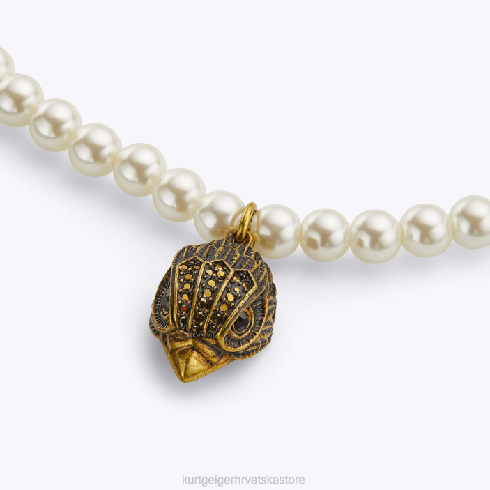 Kurt Geiger žene biserna ogrlica s londonskim orlom 82TJ570 | pribor bijela