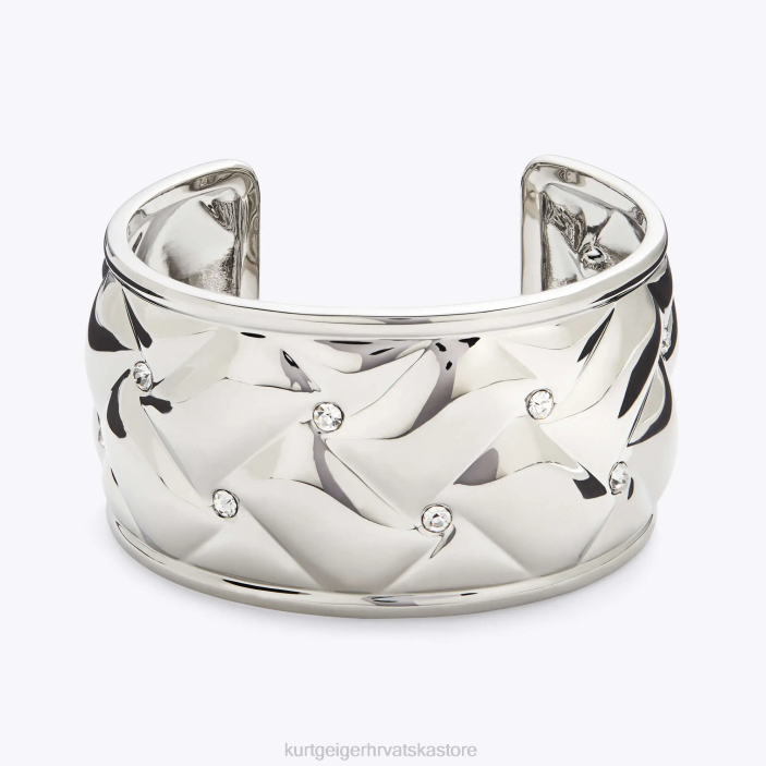 Kurt Geiger žene london metalna prošivena xl narukvica 82TJ544 | pribor srebro
