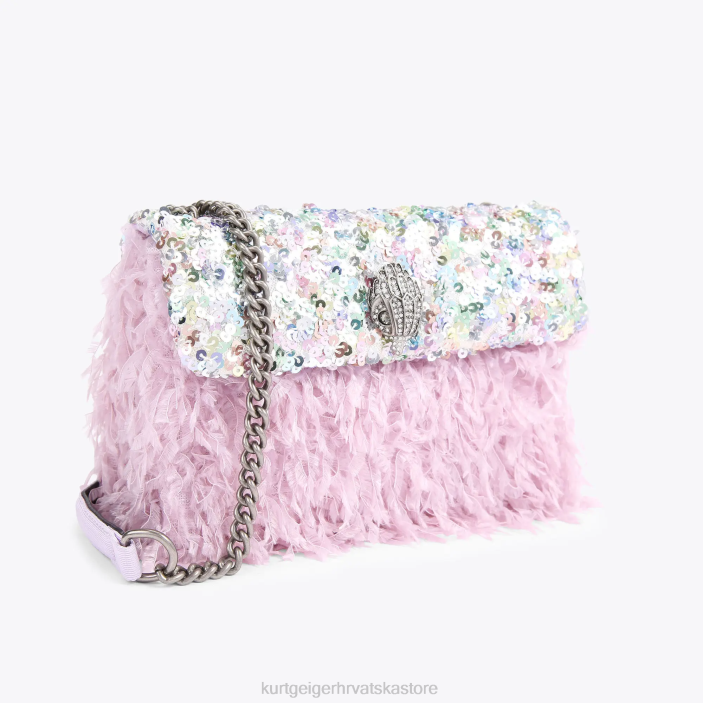 Kurt Geiger žene london šljokice srednji kensington 82TJ43 | torbe roza kombinacija