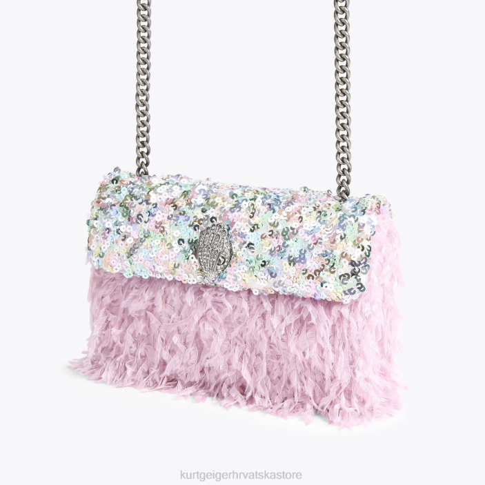 Kurt Geiger žene london šljokice srednji kensington 82TJ43 | torbe roza kombinacija