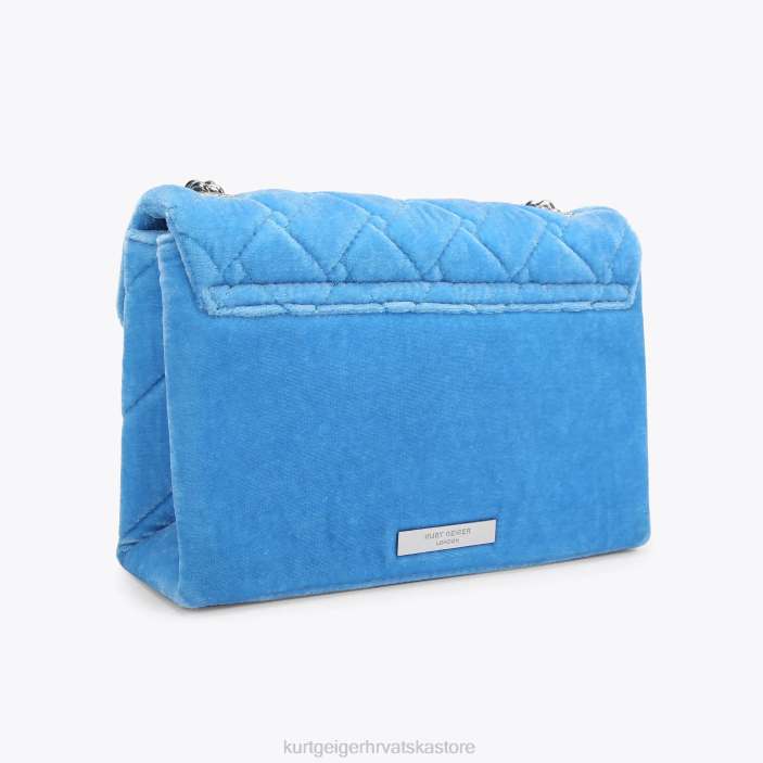 Kurt Geiger žene londonski baršun srednji kensington 82TJ107 | torbe plava