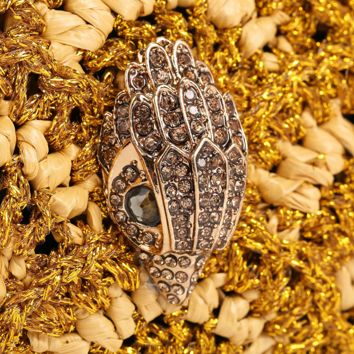 Kurt Geiger žene londonsko heklanje s višestrukim križem 82TJ471 | torbe zlato